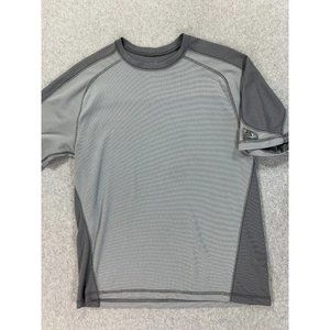 Men's Prana Breathe Short Sleeve Crew Shirt (Large, Gray)